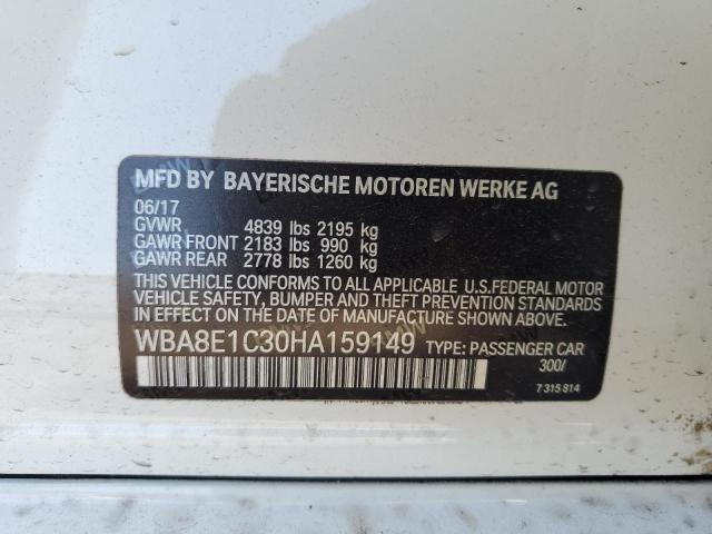 Lot #2503324449 2017 BMW 330E salvage car