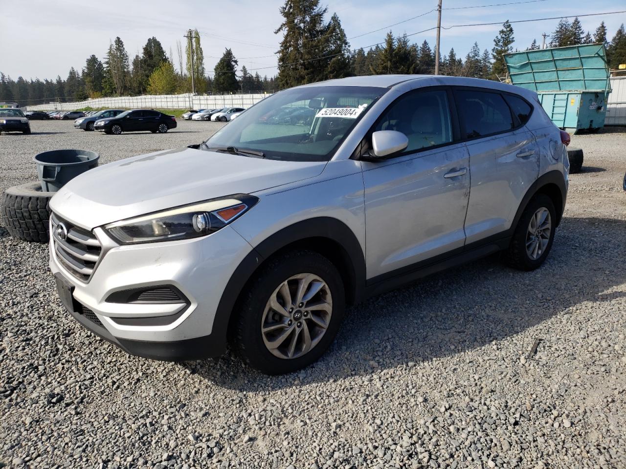 2017 Hyundai Tucson Se vin: KM8J23A44HU297694