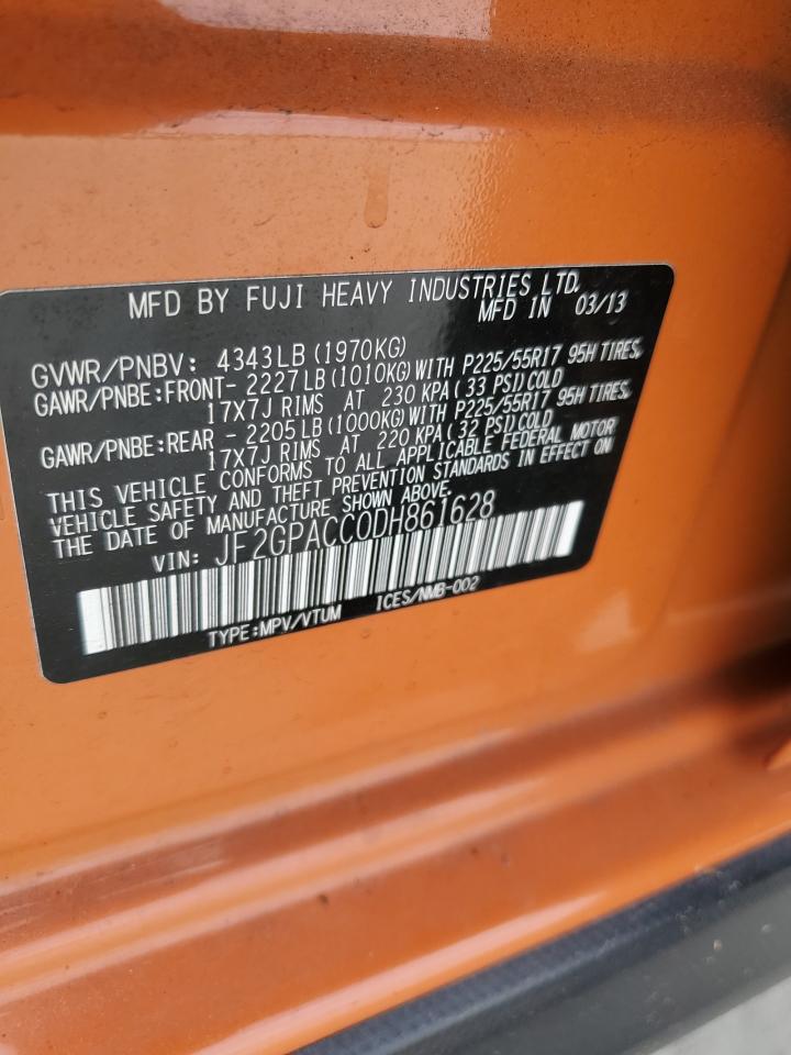 JF2GPACC0DH861628 2013 Subaru Xv Crosstrek 2.0 Premium