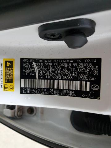 2015 Lexus Es 350 VIN: JTHBK1GG3F2158033 Lot: 51461384