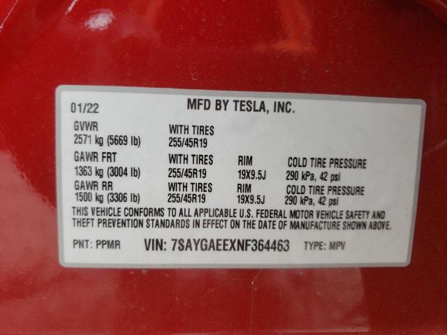 7SAYGAEEXNF364463 Tesla Model Y  12