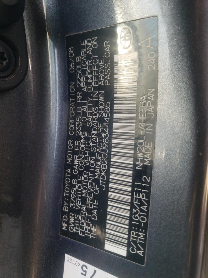 JTDKB20U983444585 2008 Toyota Prius