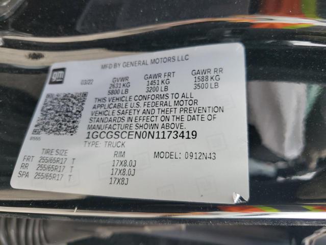 2022 Chevrolet Colorado Lt VIN: 1GCGSCEN0N1173419 Lot: 52482994