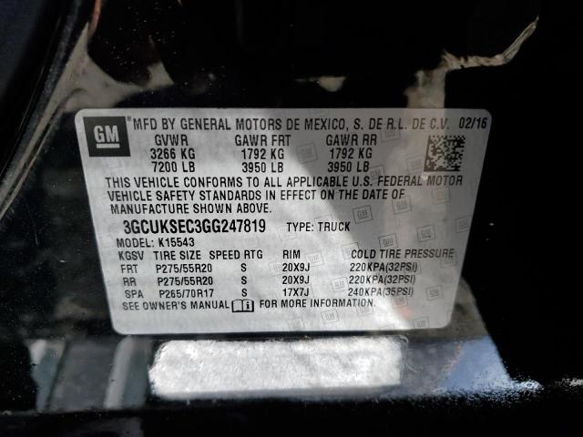 2016 CHEVROLET SILVERADO - 3GCUKSEC3GG247819