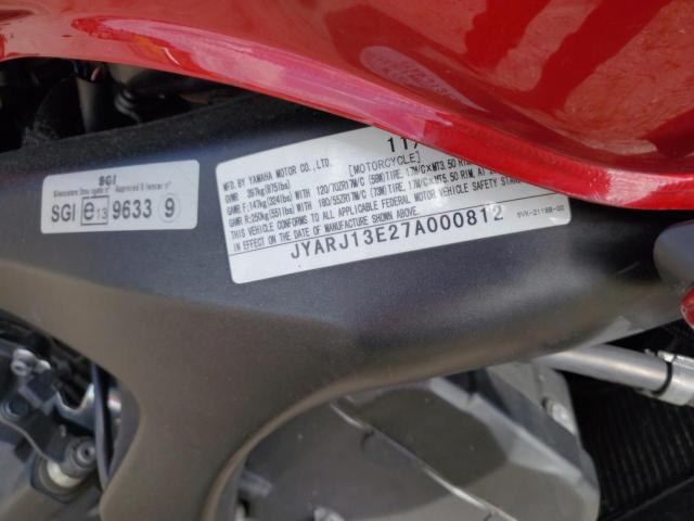 2007 YAMAHA FZ6 SHG JYARJ13E27A000812