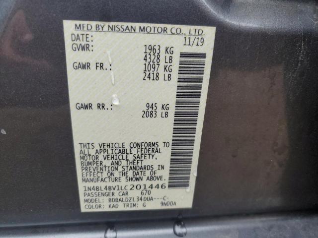 2020 Nissan Altima S VIN: 1N4BL4BV1LC201446 Lot: 51109284