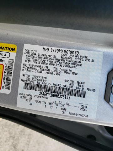 2017 FORD FUSION SE - 3FA6P0LU0HR325155
