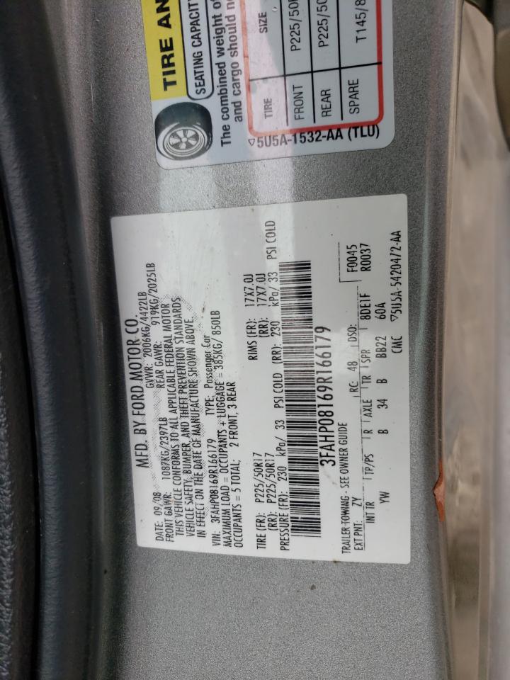 3FAHP08169R166179 2009 Ford Fusion Sel