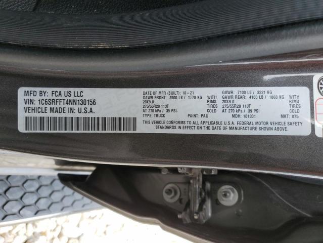 2022 Ram 1500 Big Horn/Lone Star VIN: 1C6SRFFT4NN130156 Lot: 52099184