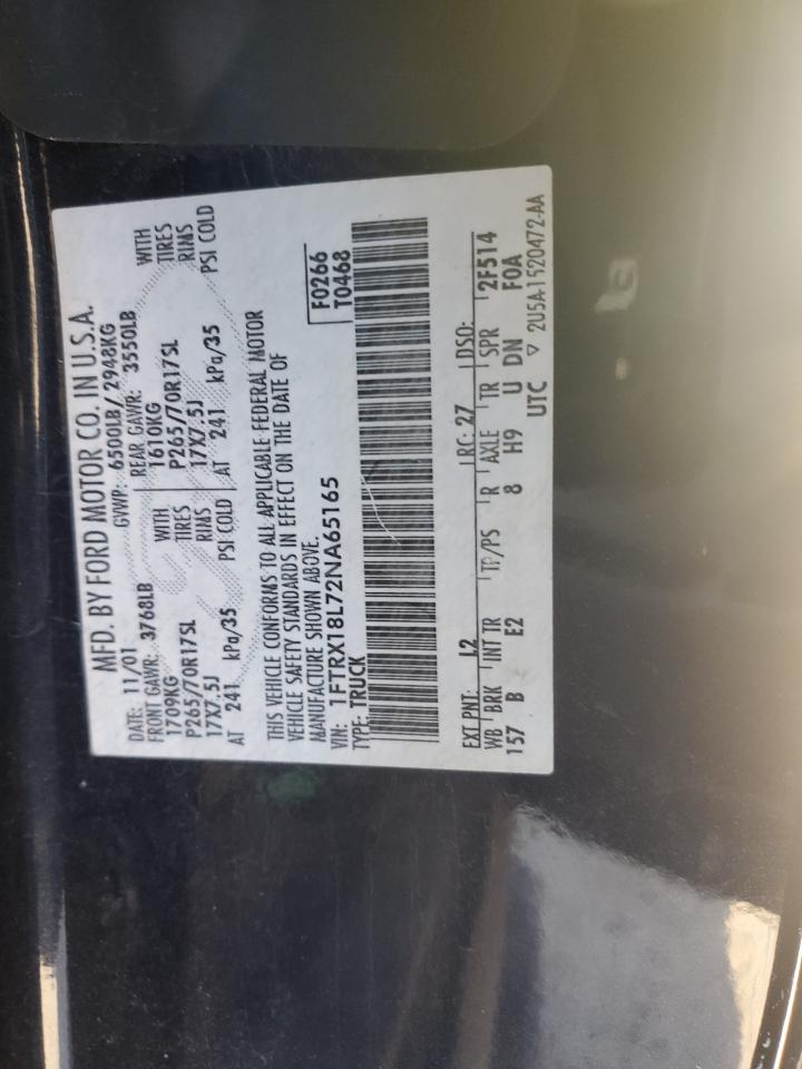 1FTRX18L72NA65165 2002 Ford F150