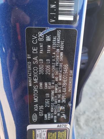 2017 KIA FORTE LX - 3KPFL4A78HE019466