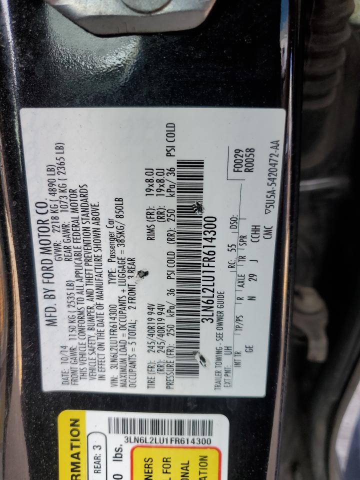 3LN6L2LU1FR614300 2015 Lincoln Mkz Hybrid