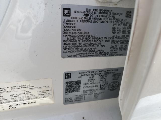 2022 GMC Sierra Limited K1500 Denali VIN: 1GTU9FEDXNZ144941 Lot: 50262124