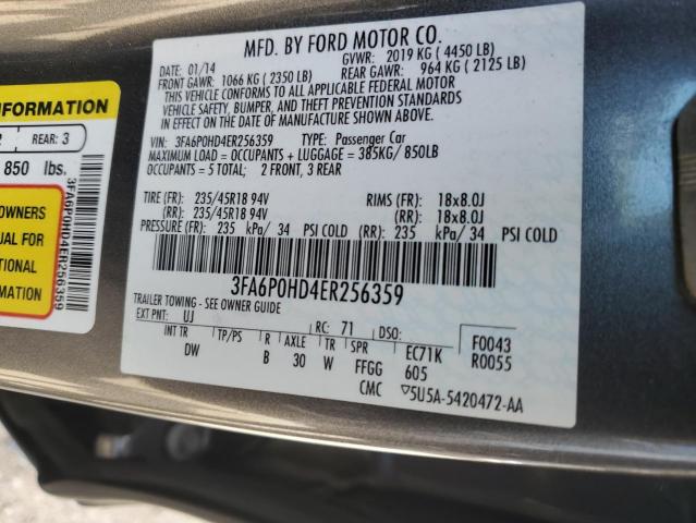 VIN 3FA6P0HD4ER256359 2014 Ford Fusion, SE no.12