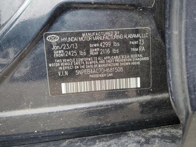 5NPEB4AC7DH681508 | 2013 Hyundai sonata gls