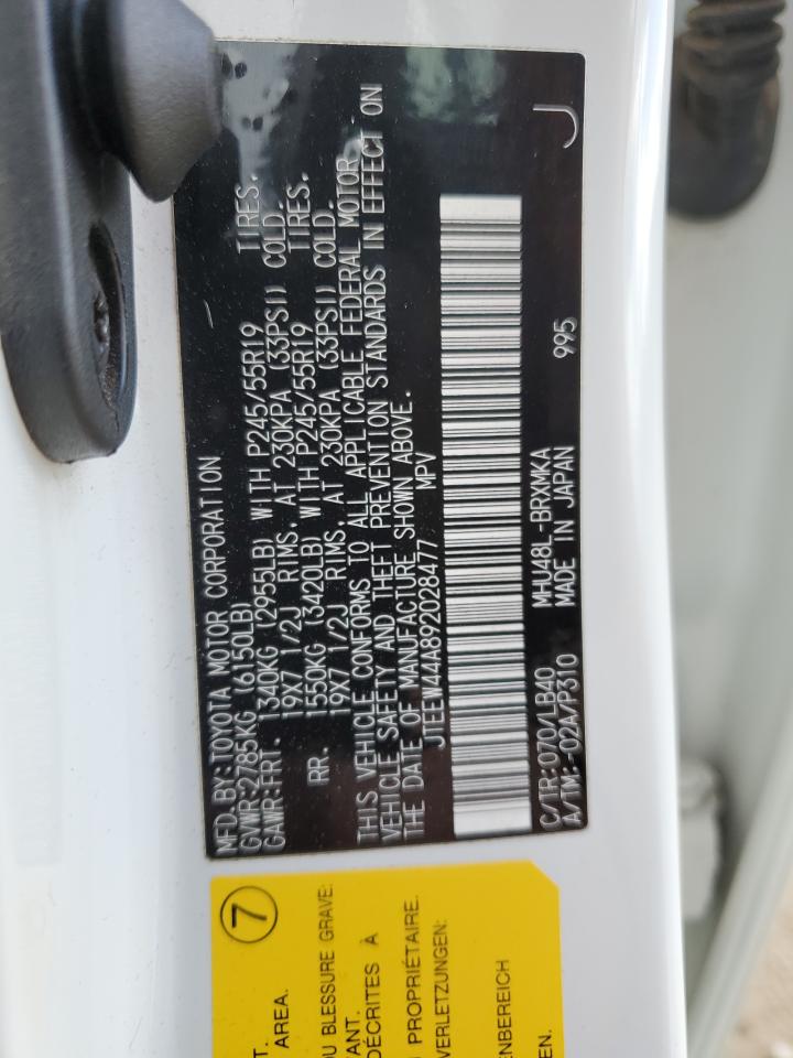 JTEEW44A892028477 2009 Toyota Highlander Hybrid Limited