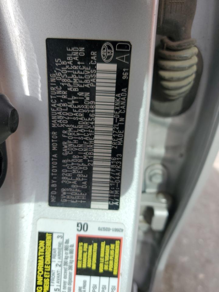 2T1BURHE1FC456489 2015 Toyota Corolla L