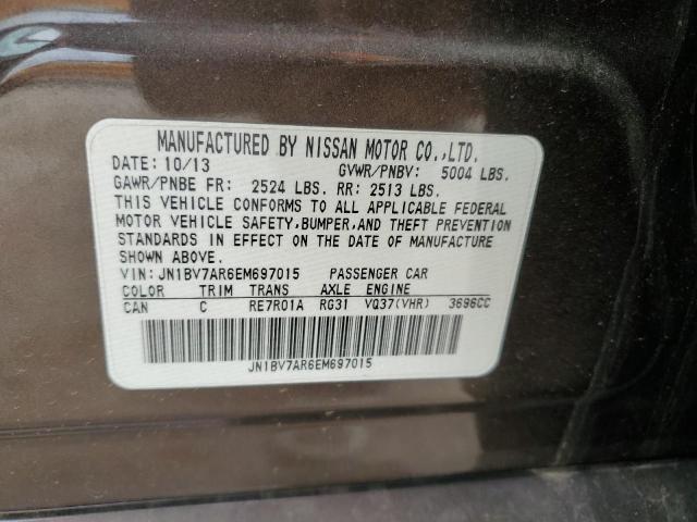 2014 Infiniti Q50 Base VIN: JN1BV7AR6EM697015 Lot: 43593594