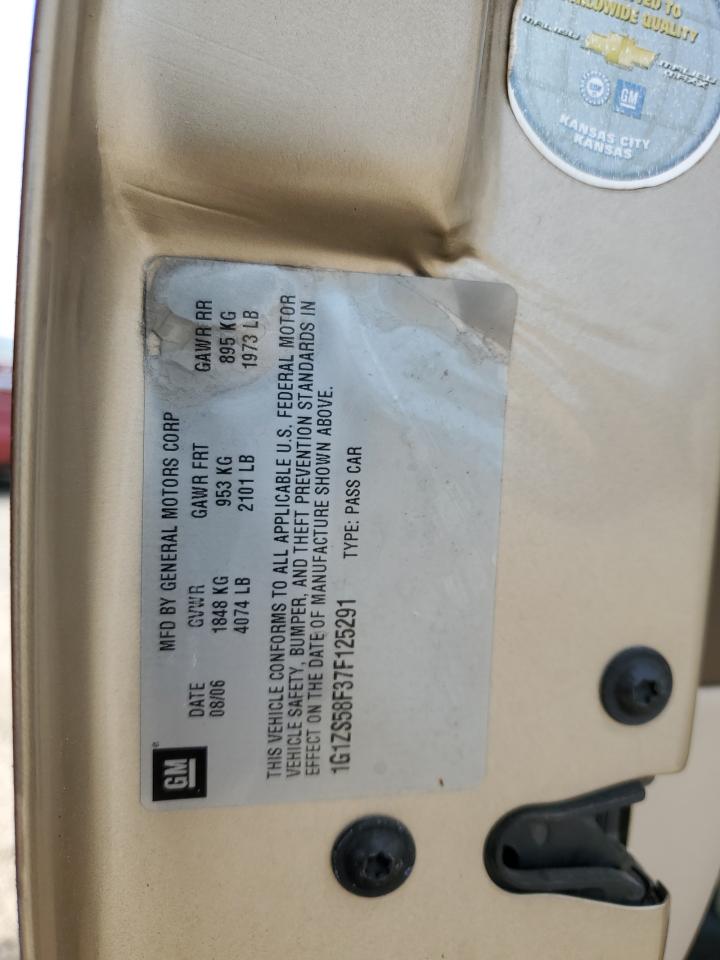 1G1ZS58F37F125291 2007 Chevrolet Malibu Ls