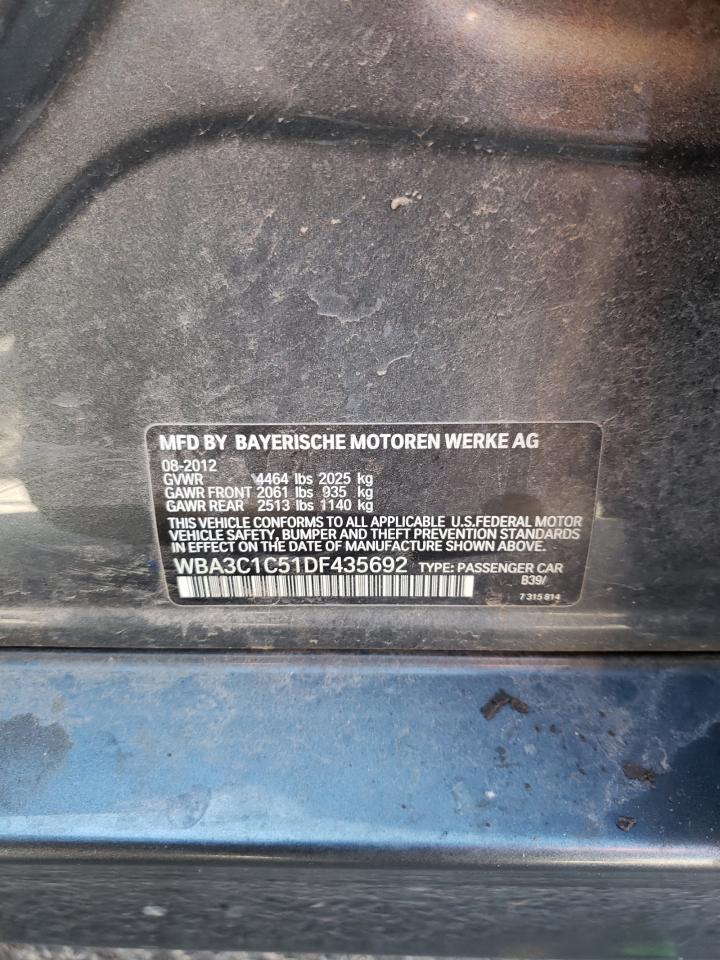 WBA3C1C51DF435692 2013 BMW 328 I Sulev