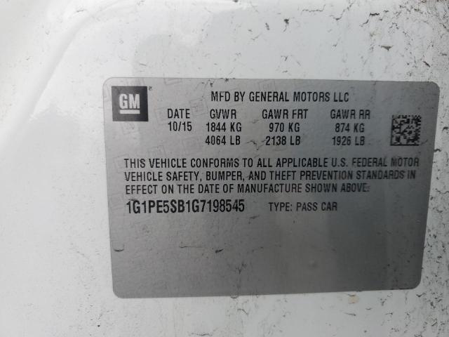 2016 Chevrolet Cruze Limited Lt VIN: 1G1PE5SB1G7198545 Lot: 48451494