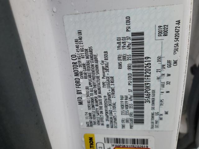 2015 FORD FUSION TIT - 3FA6P0K91FR202619
