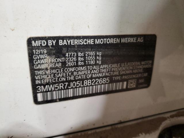 3MW5R7J05L8B22685 BMW 3 Series 330XI 12