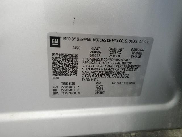 2020 Chevrolet Equinox Lt VIN: 3GNAXUEV5LS723262 Lot: 51448404