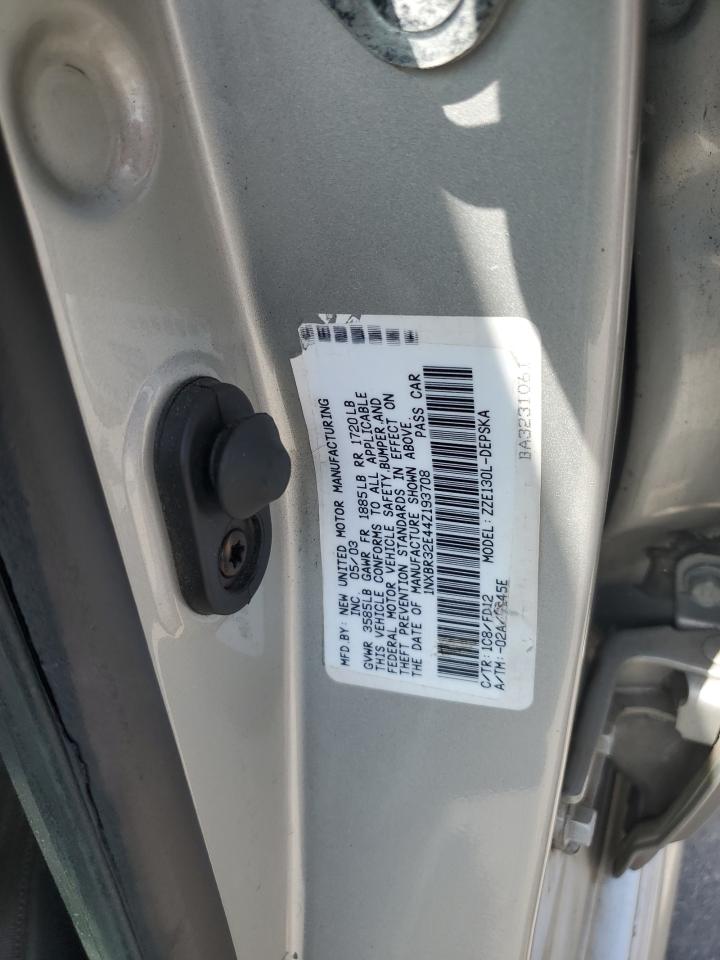 1NXBR32E44Z193708 2004 Toyota Corolla Ce