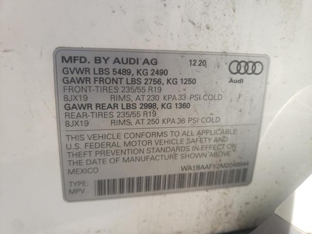 VIN WA1BAAFY2M2046944 2021 Audi Q5, Premium Plus no.12