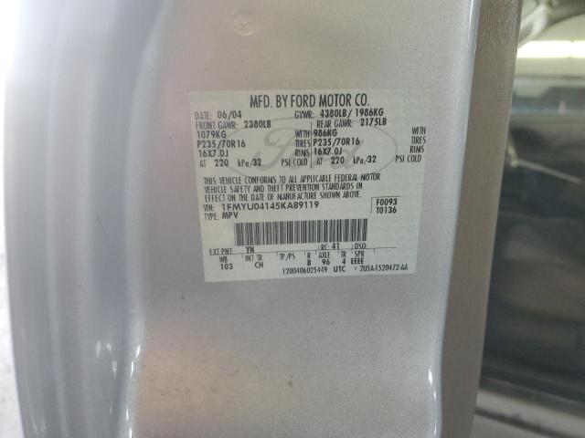 2005 Ford Escape Limited VIN: 1FMYU04145KA89119 Lot: 52378834