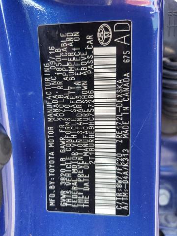 2017 Toyota Corolla L VIN: 2T1BURHE9HC757286 Lot: 51380574