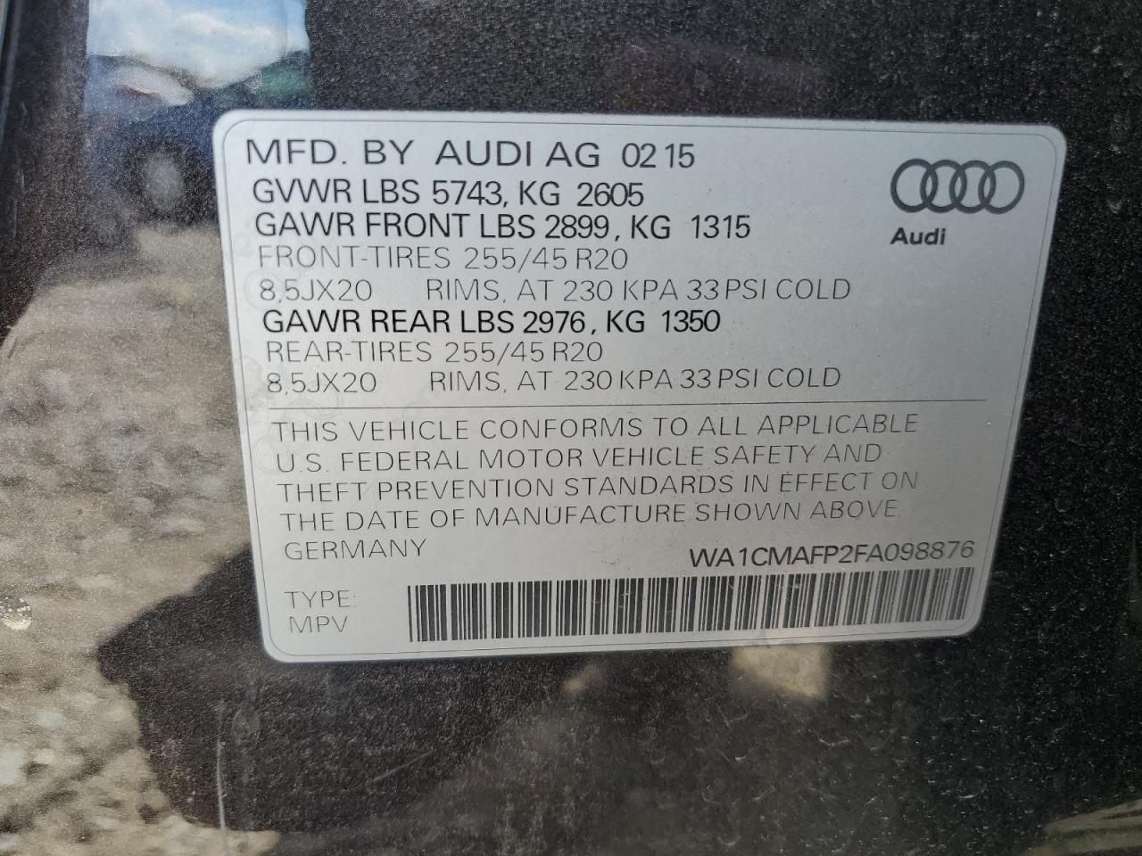 2015 Audi Q5, TDI PREMIUM PLUS