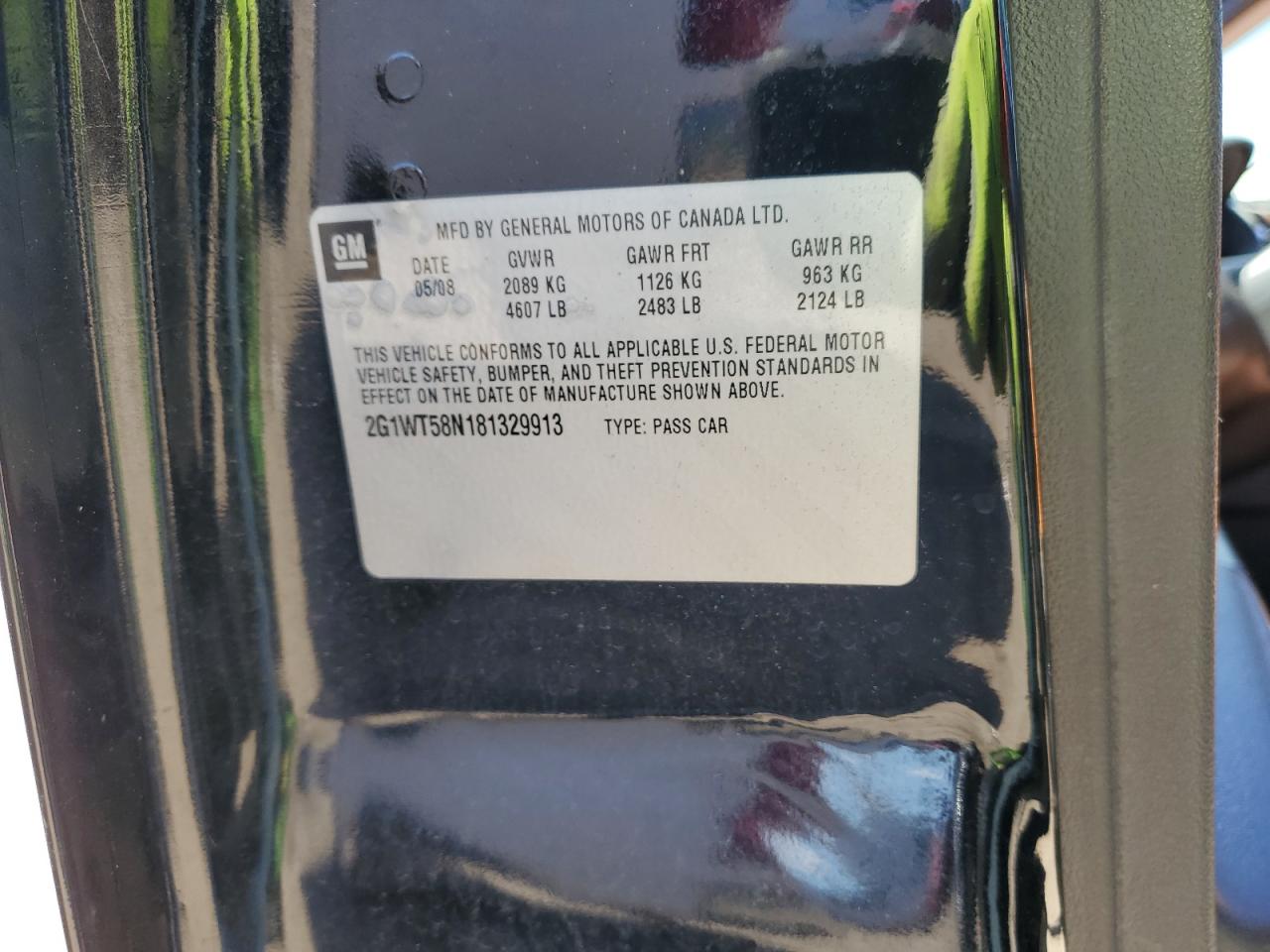 2G1WT58N181329913 2008 Chevrolet Impala Lt