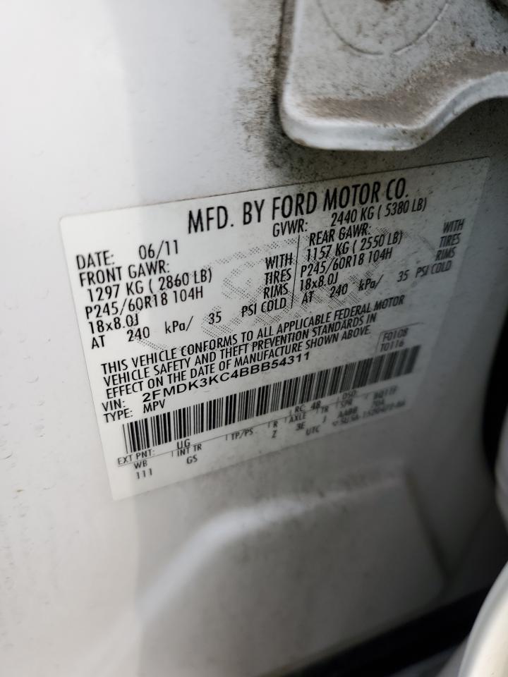 2FMDK3KC4BBB54311 2011 Ford Edge Limited