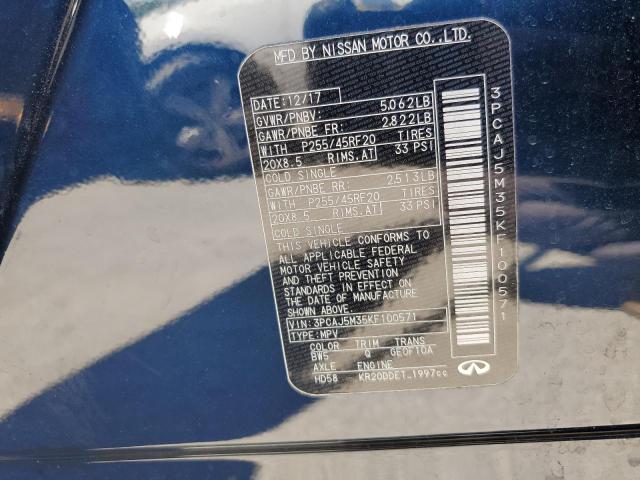 3PCAJ5M35KF100571 2019 Infiniti Qx50 Essential