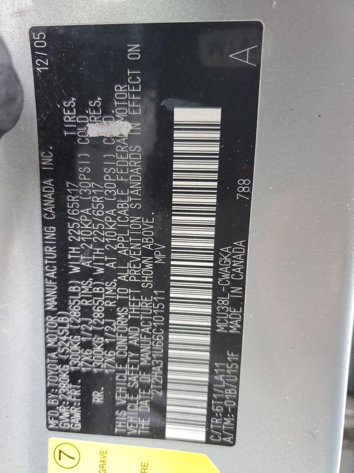 2T2HA31U66C101511 2006 Lexus Rx 330