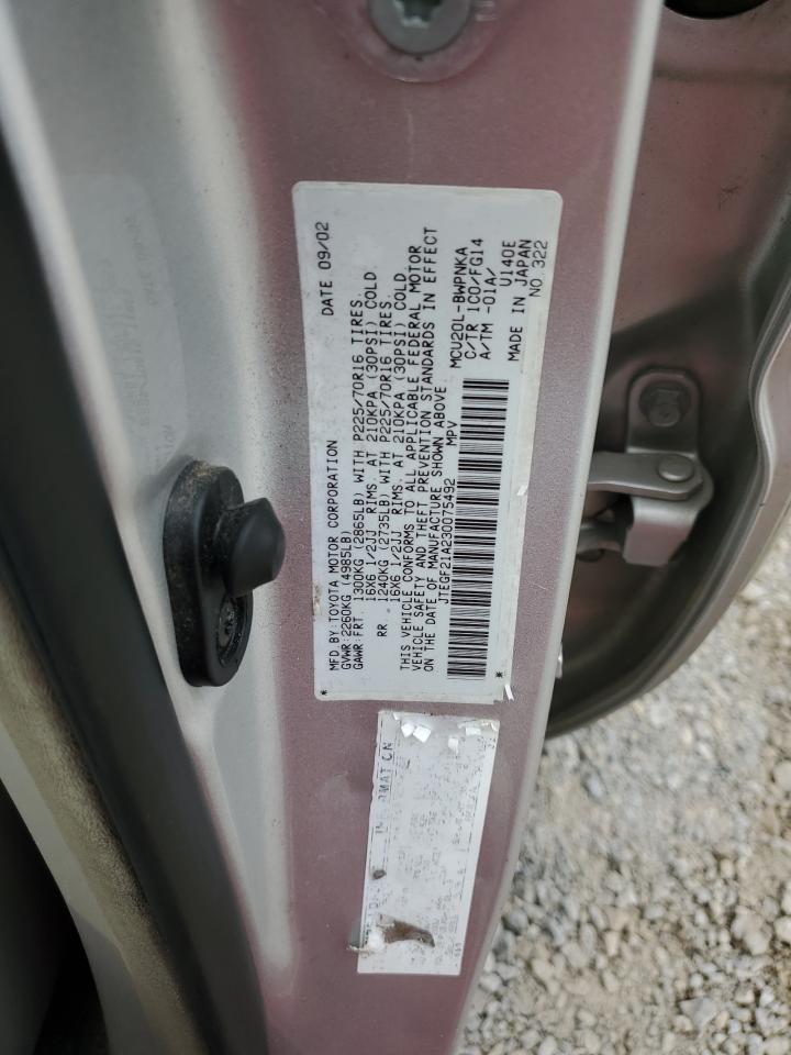 JTEGF21A230075492 2003 Toyota Highlander Limited