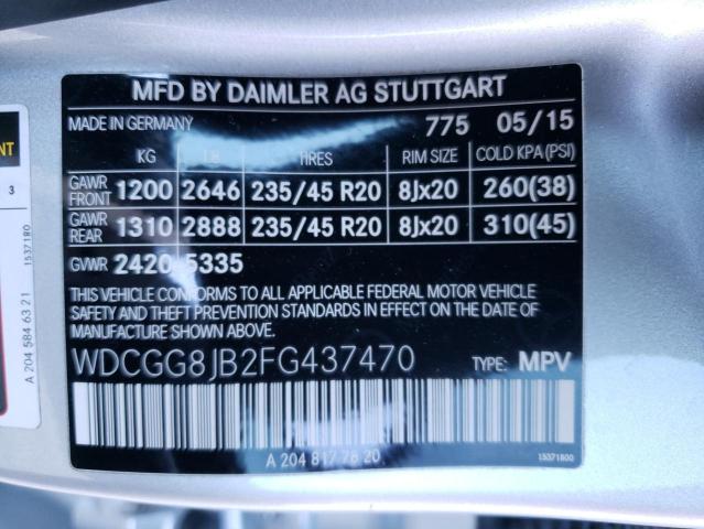 2015 MERCEDES-BENZ GLK 350 4M - WDCGG8JB2FG437470