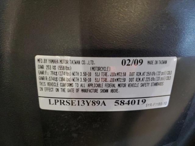 2009 YAMAHA YJ125 LPRSE13Y89A584019