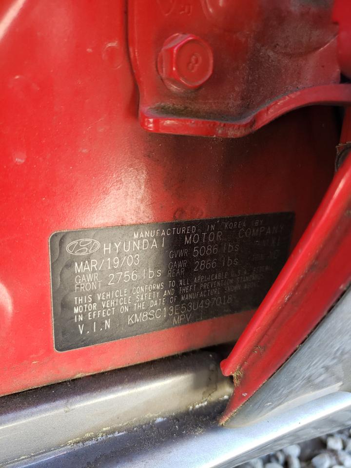 KM8SC13E53U497018 2003 Hyundai Santa Fe Gls