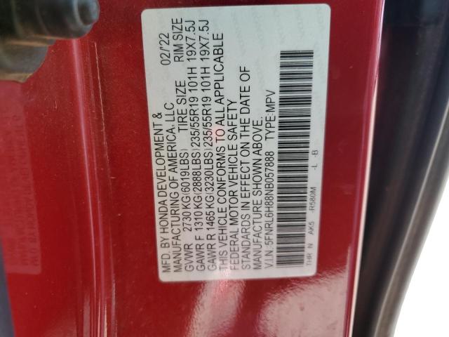 5FNRL6H88NB057888 Honda Odyssey TO 13