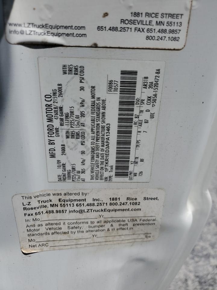 1FTKR1ED3APA13463 2010 Ford Ranger Super Cab