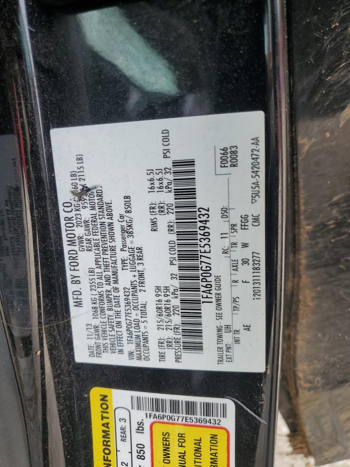 1FA6P0G77E5369432 2014 Ford Fusion S