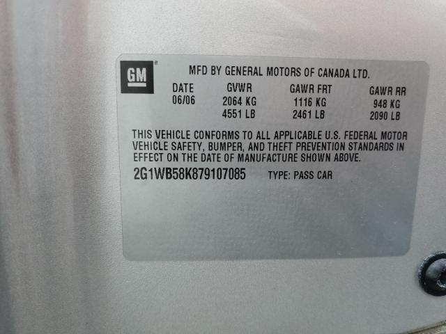 2007 Chevrolet Impala Ls VIN: 2G1WB58K879107085 Lot: 53006754