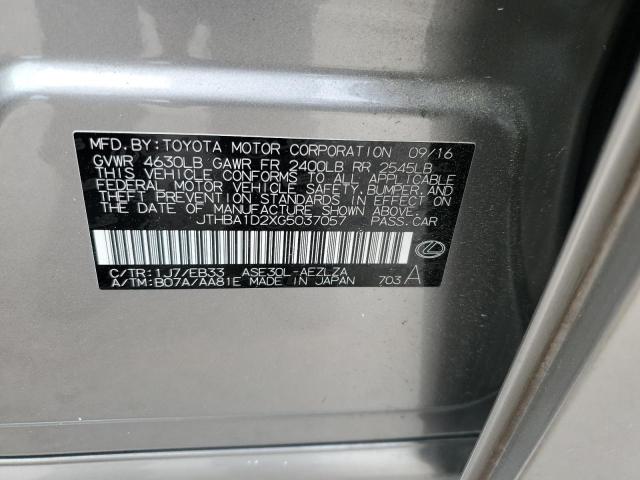 2016 LEXUS IS 200T - JTHBA1D2XG5037057