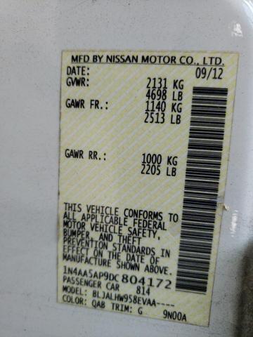 2013 Nissan Maxima S VIN: 1N4AA5AP9DC804172 Lot: 51742794