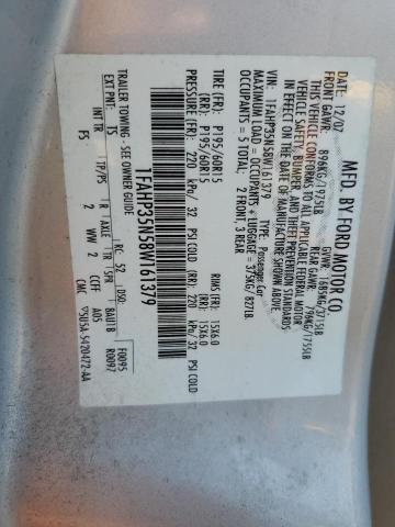 2008 Ford Focus Se VIN: 1FAHP35N58W161379 Lot: 52655264