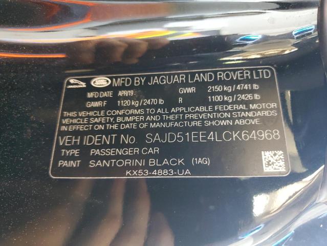 2020 Jaguar F-Type R VIN: SAJD51EE4LCK64968 Lot: 47356664