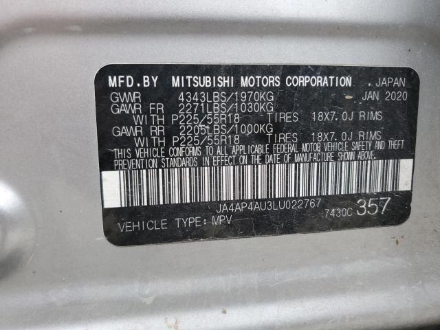 2020 Mitsubishi Outlander Sport Se VIN: JA4AP4AU3LU022767 Lot: 49870004